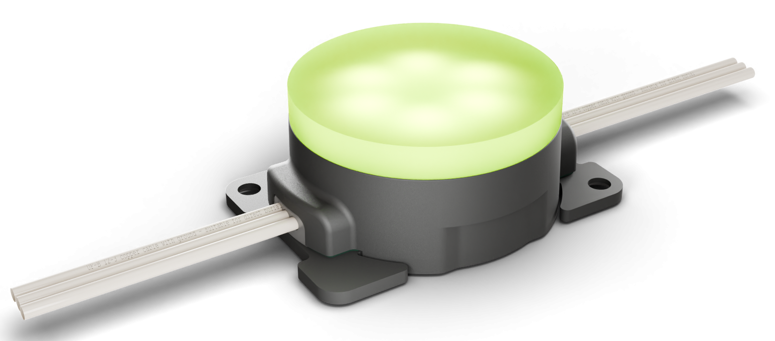 Clear Flat diffuser installed on PUX6 Pixel Puck