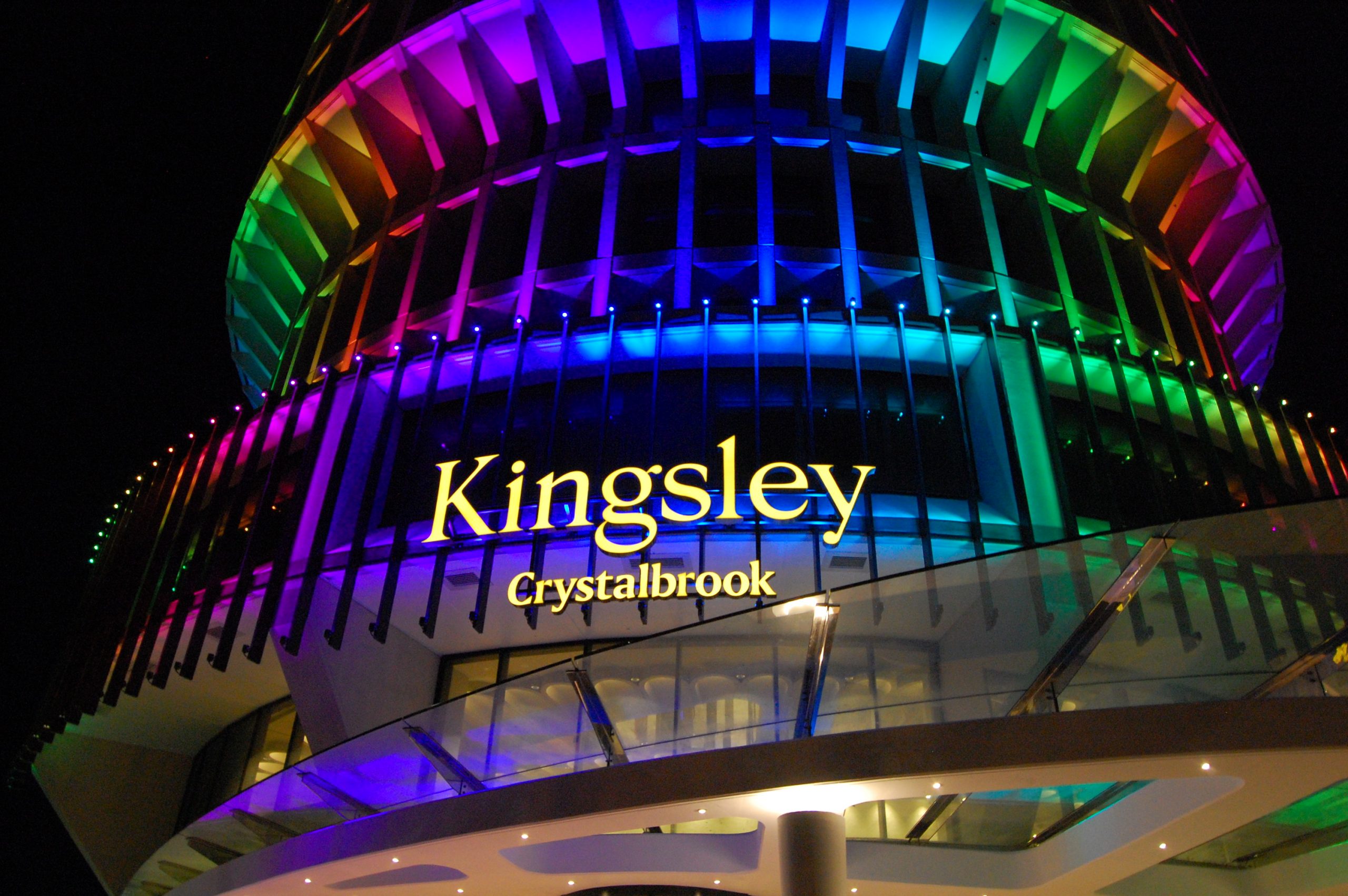 Crystalbrook Kingsley façade lighting