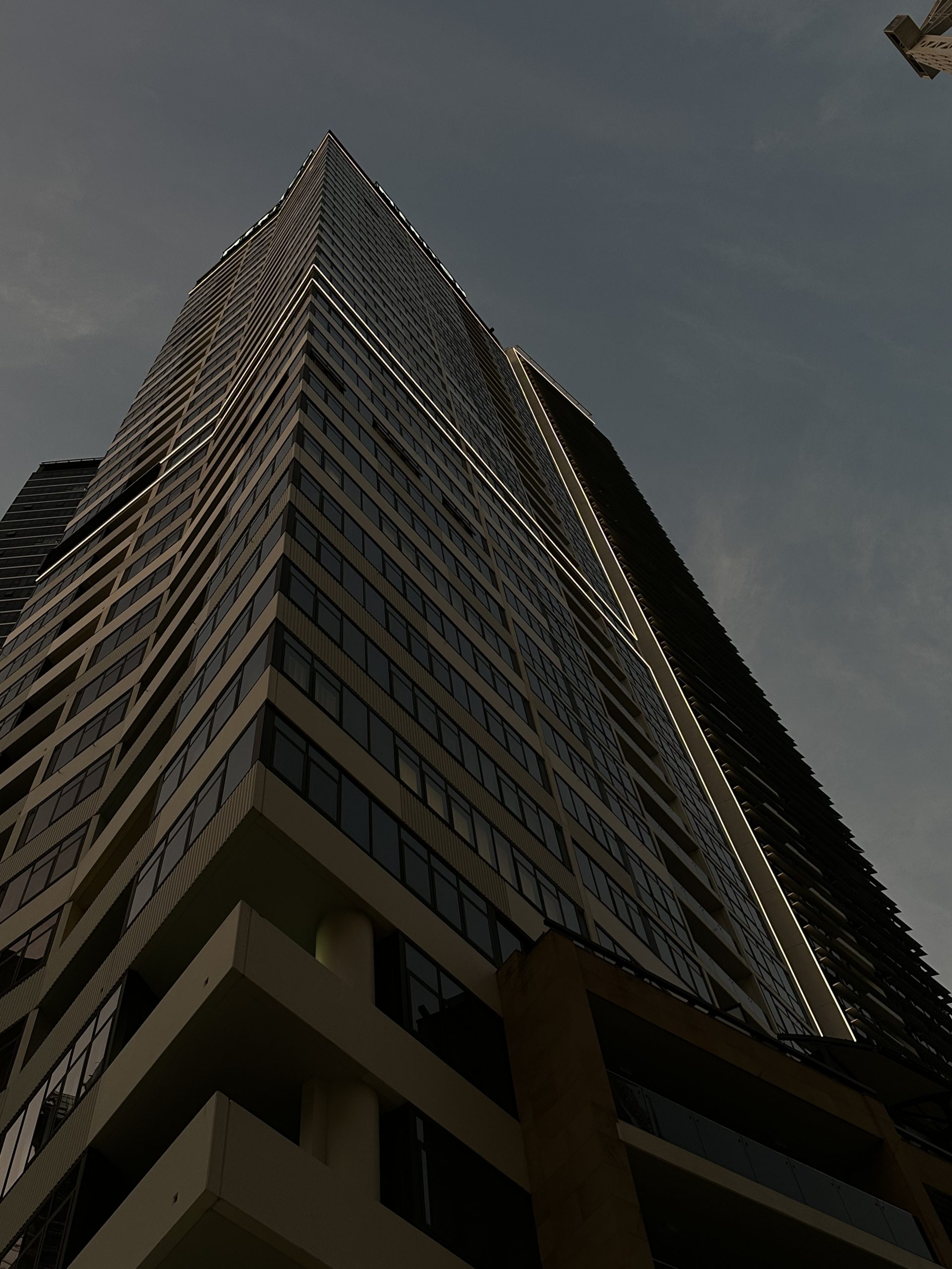 Meriton Residential Tower — LXB Linear Bars on the Parramatta façade