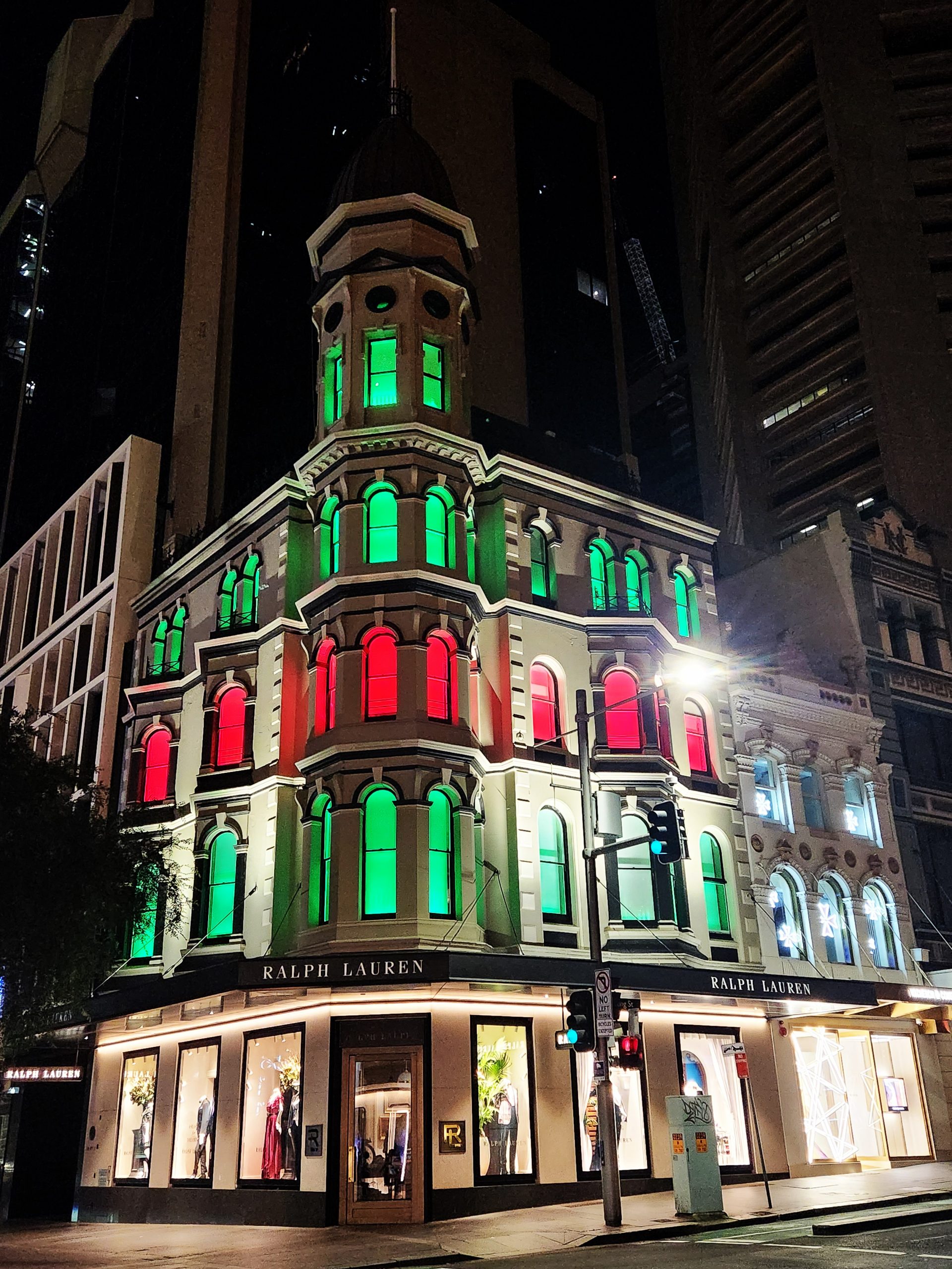 Ralph Lauren façade lighting